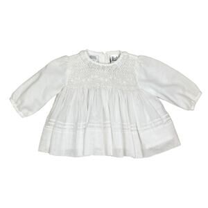 Vintage Sarah Louise England White Smocked Dress Baby Girl 3 Months